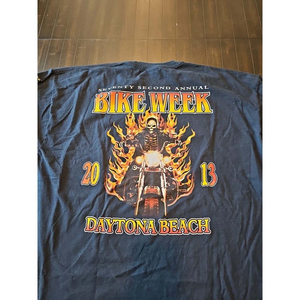 Fruit of the Loom Men Daytona Beach Shirt Bike Week 2013 Florida Biker Wear 2xl - Picture 11 of 11
